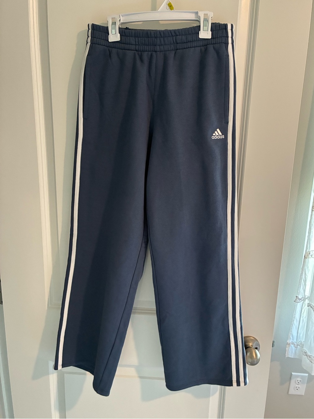 Girl Adidas knit trouser with side stripes